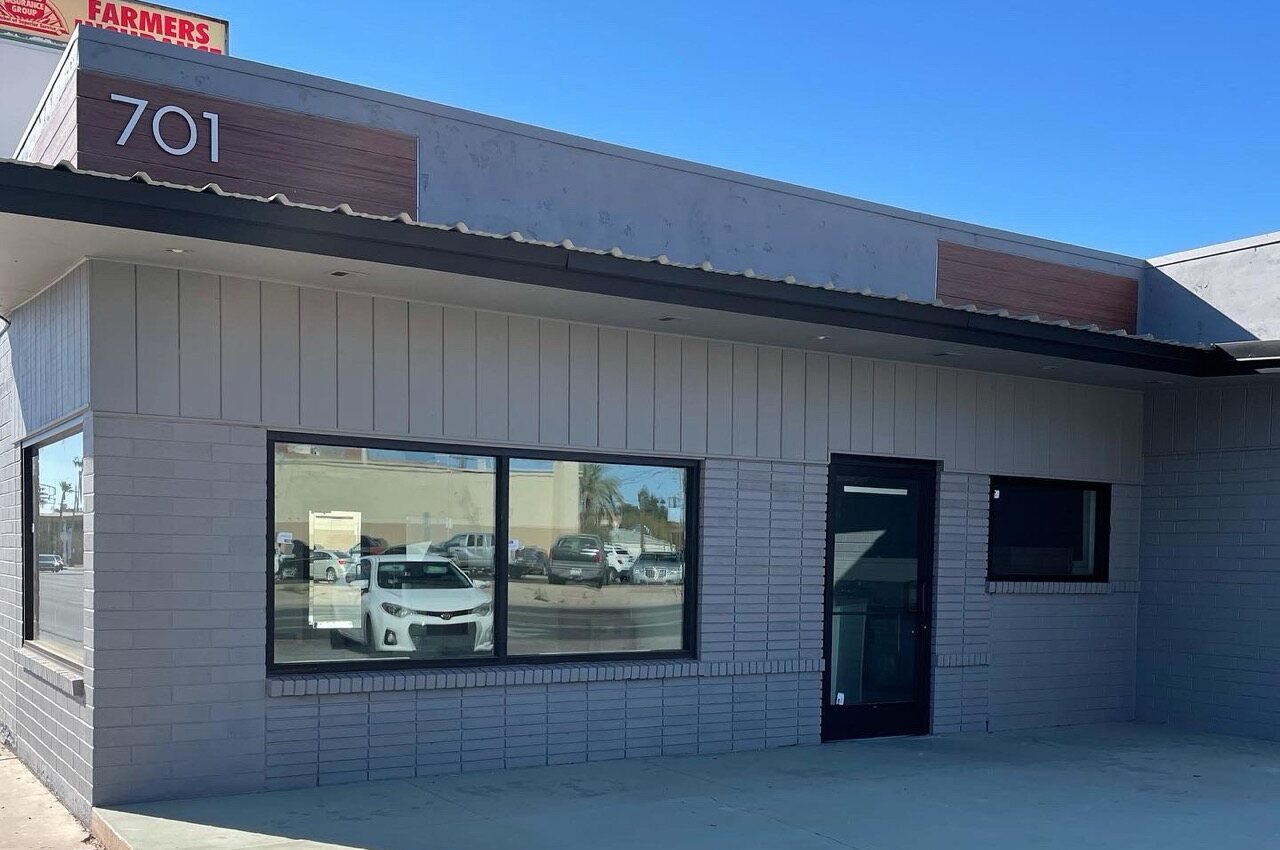 Casa Grande Nutrition storefront at 701 N Olive Ave, Casa Grande AZ — the 701 sign above the door